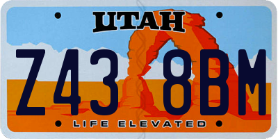 UT license plate Z438BM