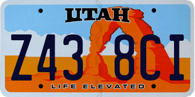 UT license plate Z438CI