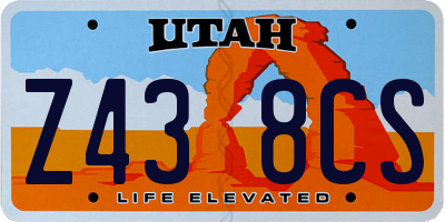 UT license plate Z438CS