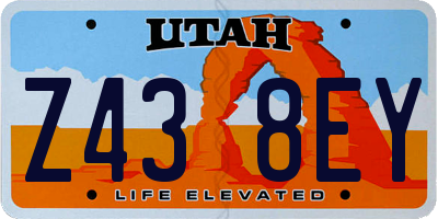 UT license plate Z438EY