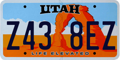 UT license plate Z438EZ