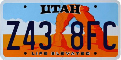 UT license plate Z438FC