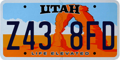 UT license plate Z438FD