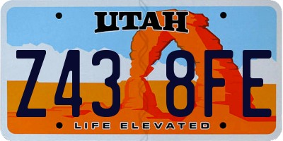 UT license plate Z438FE