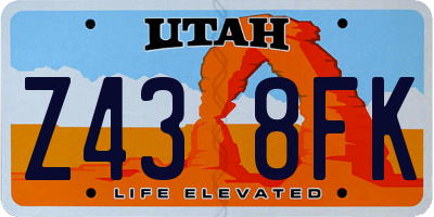 UT license plate Z438FK