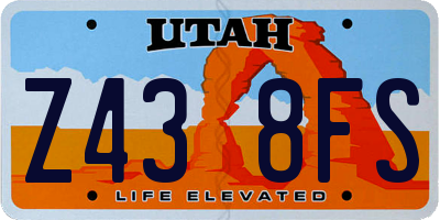 UT license plate Z438FS