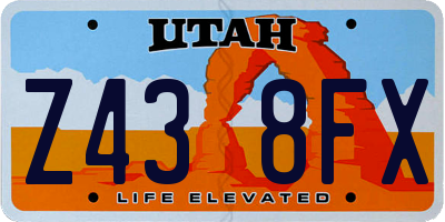 UT license plate Z438FX