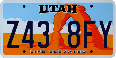 UT license plate Z438FY