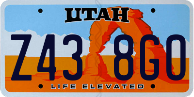 UT license plate Z438GO