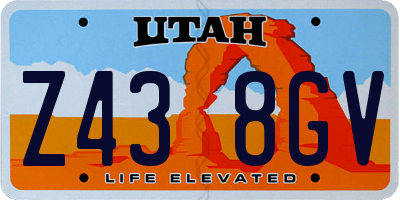 UT license plate Z438GV