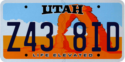 UT license plate Z438ID