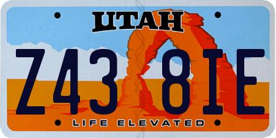 UT license plate Z438IE