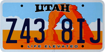UT license plate Z438IJ