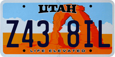 UT license plate Z438IL