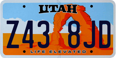 UT license plate Z438JD