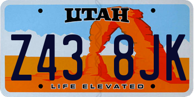 UT license plate Z438JK