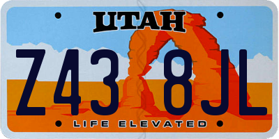 UT license plate Z438JL