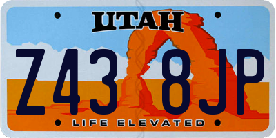 UT license plate Z438JP