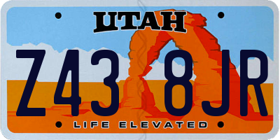 UT license plate Z438JR