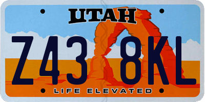 UT license plate Z438KL