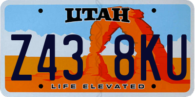 UT license plate Z438KU