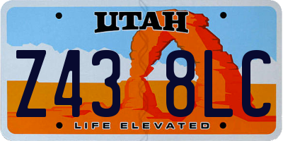 UT license plate Z438LC