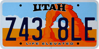 UT license plate Z438LE