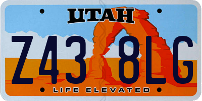UT license plate Z438LG