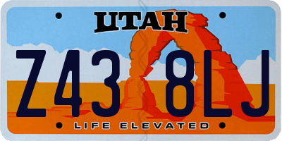 UT license plate Z438LJ