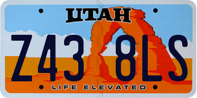 UT license plate Z438LS