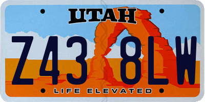 UT license plate Z438LW
