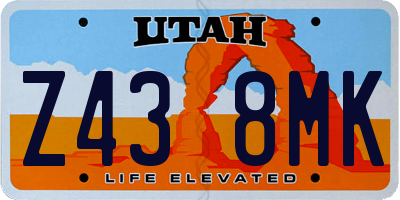 UT license plate Z438MK