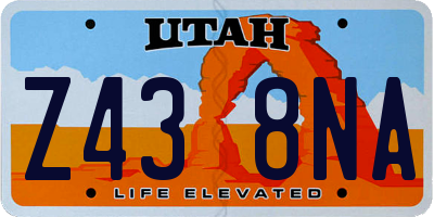 UT license plate Z438NA