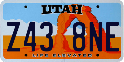 UT license plate Z438NE