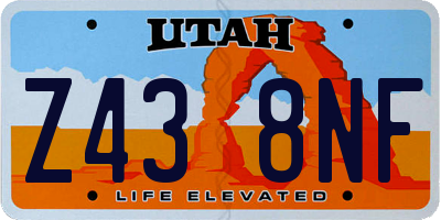 UT license plate Z438NF