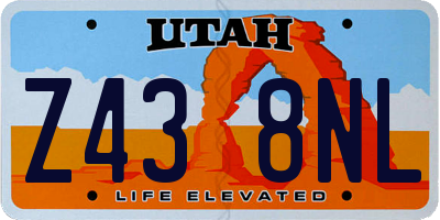 UT license plate Z438NL