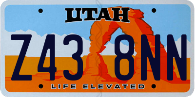 UT license plate Z438NN