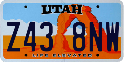 UT license plate Z438NW