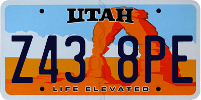 UT license plate Z438PE