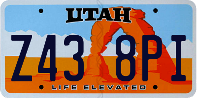 UT license plate Z438PI