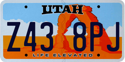 UT license plate Z438PJ