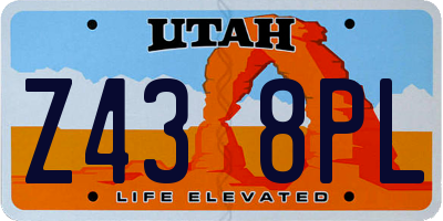 UT license plate Z438PL