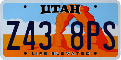 UT license plate Z438PS