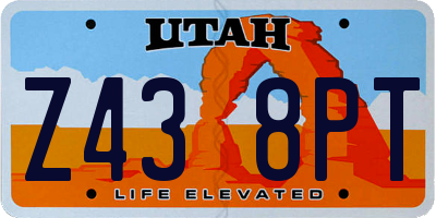 UT license plate Z438PT