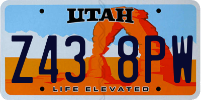 UT license plate Z438PW