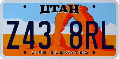 UT license plate Z438RL