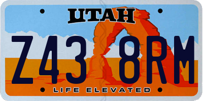 UT license plate Z438RM