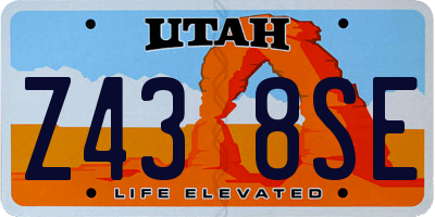 UT license plate Z438SE