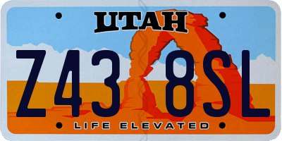 UT license plate Z438SL