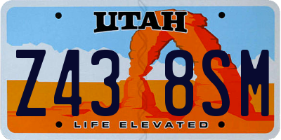 UT license plate Z438SM